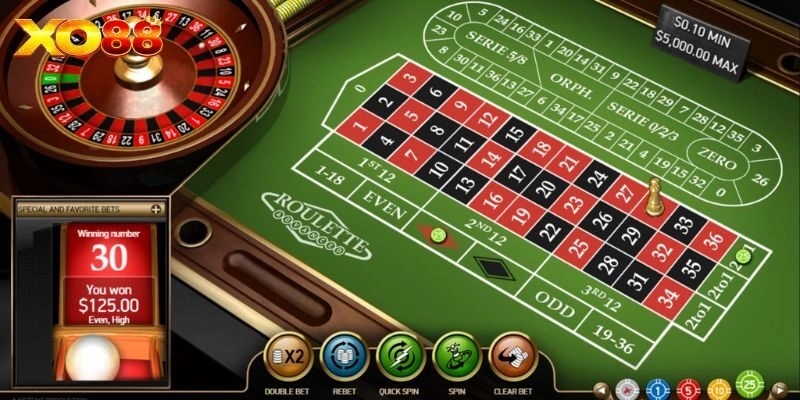 Luật chơi Roulette cơ bản tại Xo88